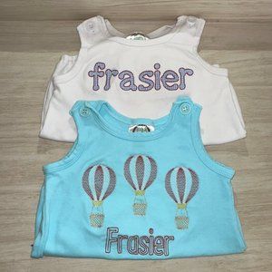Monogrammed Onsie Bubbles for FRASIER